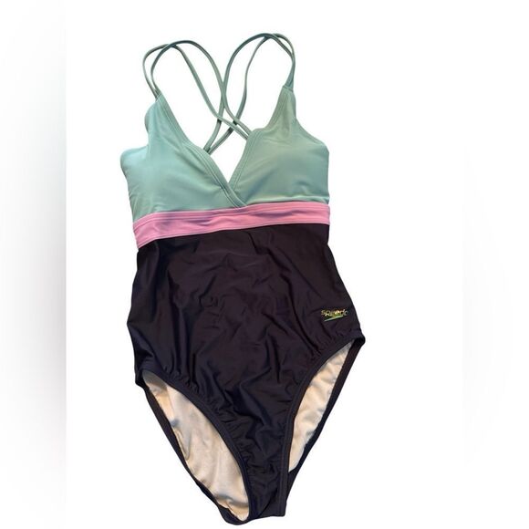 Speedo Womens Swimsuit One Piece Adjustable Crossback High Leg Cut, Size 4, NWOT - Picture 4 of 5